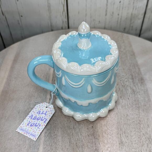 Sheffield Home Other - New Sheffield Home Light Blue Topper Happy Birthday Cake Mug Easter 2 Piece Gift